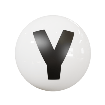Ball letter Y png