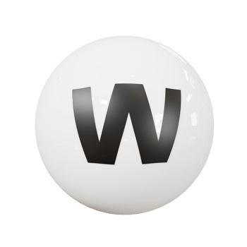Ball letter w png