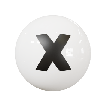 Ball letter x png