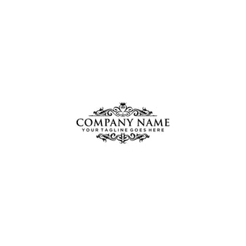 Vintage Elegant Logo Illustration In Isolated White Background vector