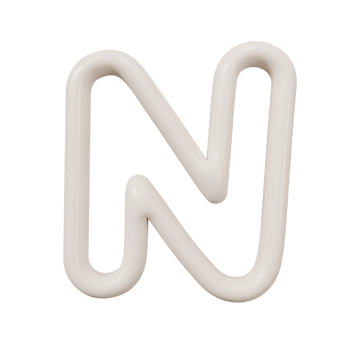 letter N color glossy outline png