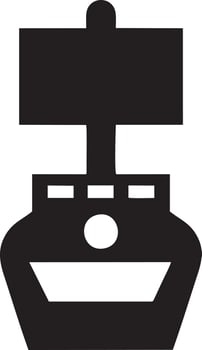 Boat icon symbol design vector image. Illustration of the ship boat transportation design image. EPS 10.