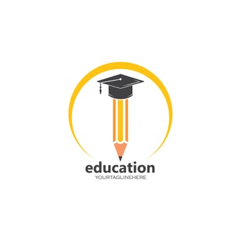 pencil vector illustration icon and logo of education