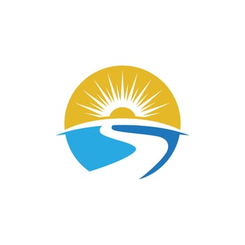 River vector icon illustration