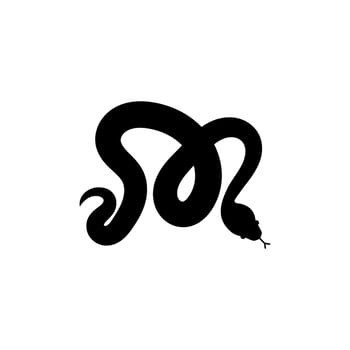 snake  letter m logo illustration vector