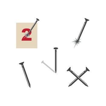 metal nail vector illustration design