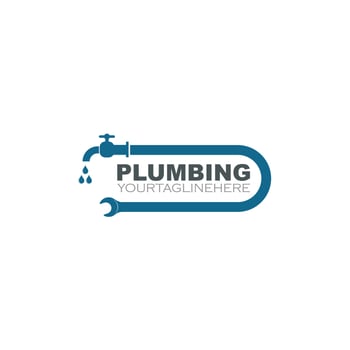plumbing vector illustration logo icon