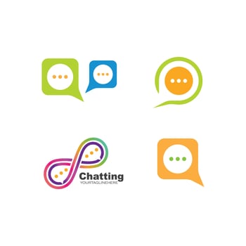 speech bubble logo icon vector