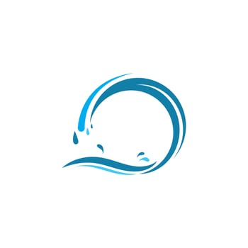 Water Wave symbol and icon Logo Template vector
