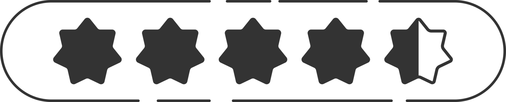 Star rating review clip art png