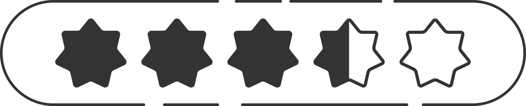 Star rating review clip art png