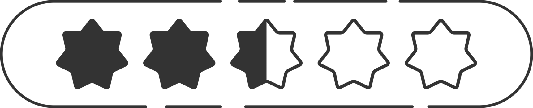 Star rating review clip art png