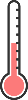 Thermometer sign icon png