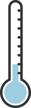 Thermometer sign icon png