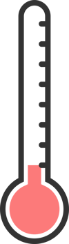Thermometer sign icon png