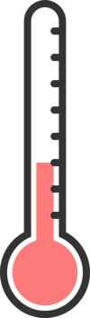 Thermometer sign icon png