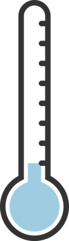 Thermometer sign icon png