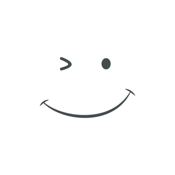 Smile or happiness expression vector logo template