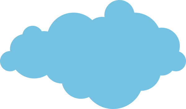 Cloud icon in flat style png