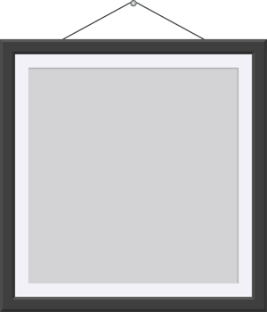 Black picture frame clip art png