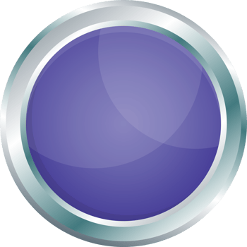 Button with metallic border in realistic style png