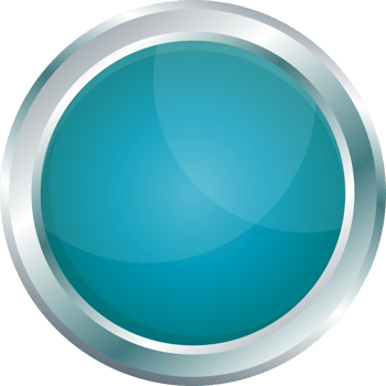 Button with metallic border in realistic style png