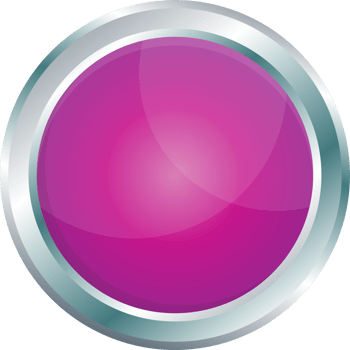 Button with metallic border in realistic style png