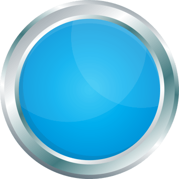 Button with metallic border in realistic style png