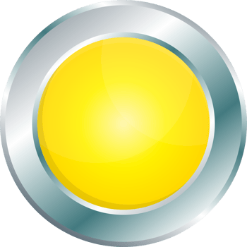 Button with metallic border in realistic style png