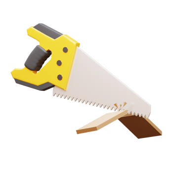 Saw 3D Illustration. 3D Rendering png