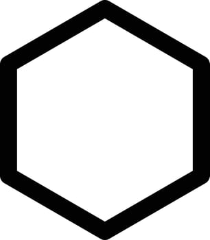 Hexagon icon vector , geometry hexagonal six sided polygon hexagon line