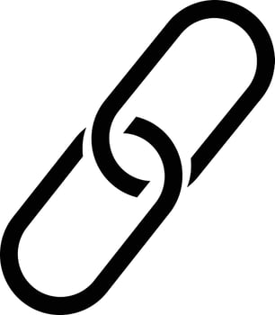 Link icon vector . Chain link symbol . Hyperlink sign