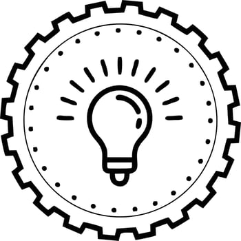Idea solution icon symbol vector image. Illustration of the creative innovation concept design. EPS 10