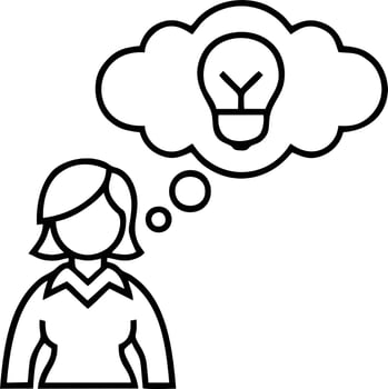 Idea solution icon symbol vector image. Illustration of the creative innovation concept design. EPS 10