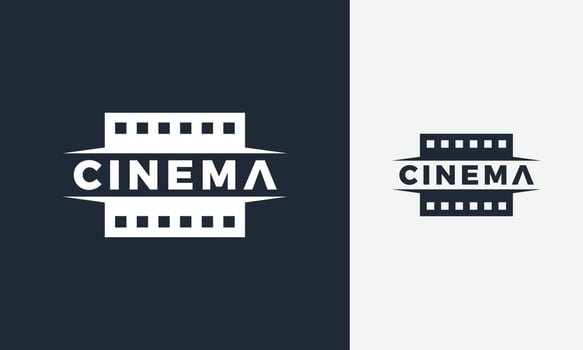 simple cinema film logo vector