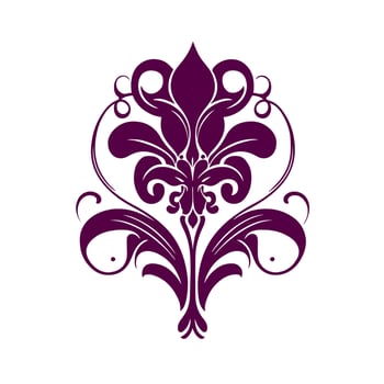 Ornamental orchid flower design for versatile applications. Ideal for tattoos, emblems, t-shirts, wall art, pyrography, crafting, and sublimation. Vector monochrome illustration isolated.