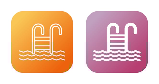 Water Stairs Vector Icon