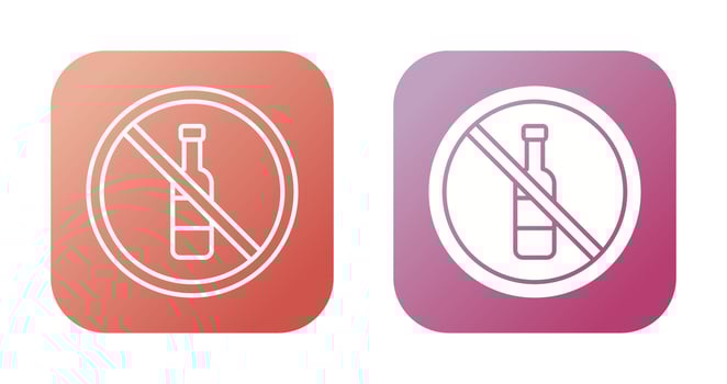 No Alcohol Vector Icon