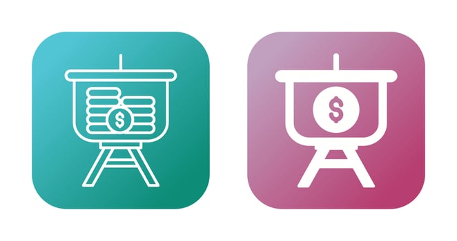 Dollar Presentation Vector Icon