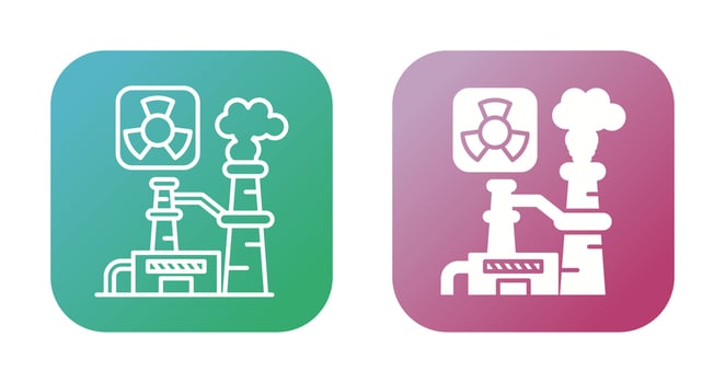 Nuclear Plant Vector Icon