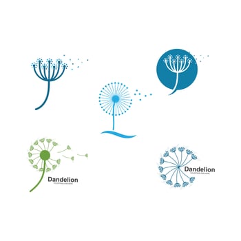 dandelion flower logo icon vector