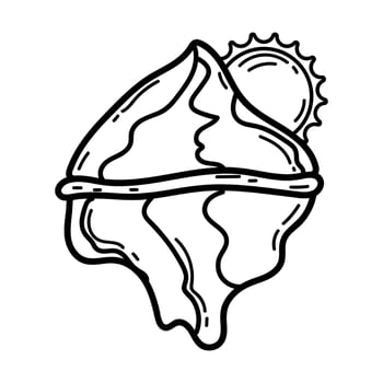 Icons. Ecology. Iceberg. Sun. Global warming. Icon in modern style. Linear style. vector