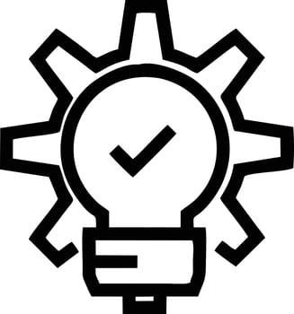 Idea solution icon symbol vector image. Illustration of the creative innovation concept design. EPS 10