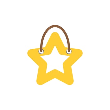 shopping bag star icon vector illustration design