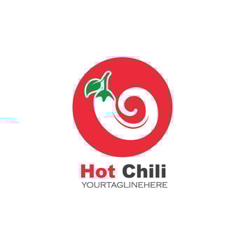 Chili logo icon vector illustration design