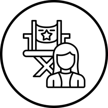 Director Female Vector Icon Style
