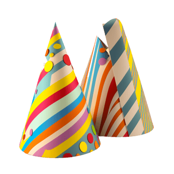 colorful birthday cap icon png