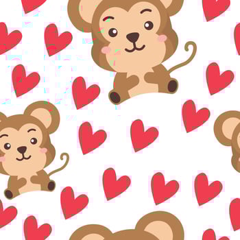 cute animals semaless pattern. vector texture for kids bedding, fabric, wallpaper, wrapping paper, textile, t-shirt print