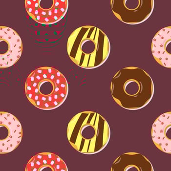 donuts semaless pattern vector