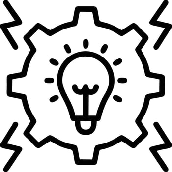 Idea solution icon symbol vector image. Illustration of the creative innovation concept design. EPS 10